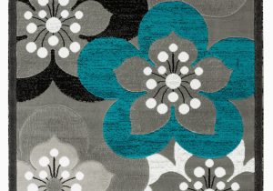 Grey White and Teal area Rug Newport Collection Gray Teal White Floral Modern area Rug Walmart