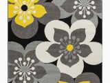 Grey Yellow White area Rug Oxford Collection Style 13 Yellow Grey Floral area Rug 2×3