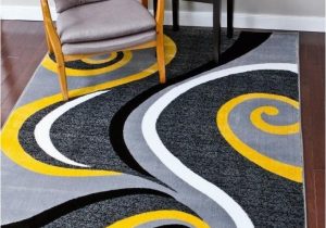 Grey Yellow White area Rug Robot Check