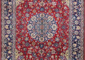 Hand Knotted Persian area Rug 10 X 15 Red Navy Hand Knotted Handmade Wool Persian area Rug