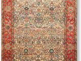 Hand Knotted Persian area Rug 6 X9 Beige Rust Aqua Blue Navy Gold Multi Color Hand