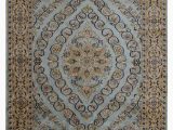Hand Knotted Persian area Rug Persian oriental Hand Knotted Silk Green area Rug