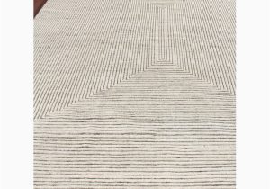 Hand Tied Wool area Rugs Crescent Striped Hand-knotted Wool Ivory area Rug
