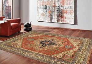 Hand Tied Wool area Rugs Pasargad Home Serapi Collection Hand-knotted Wool area Rug – 9 X …