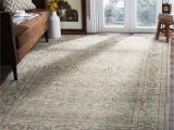 Hand Tied Wool area Rugs Safavieh Izmir Collection 6′ X 9′ Linen / Dusty Teal Izm188a Hand-knotted Traditional New Zealand Wool area Rug