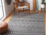 Hannah Charcoal Ivory area Rug Safavieh Madison Hannah Geometric area Rug, Charcoal/ivory, 5’1″ X 7’6″