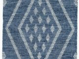 Harris Blue Micro Hooked Wool Rug Healy Blue Woven Wool Rug