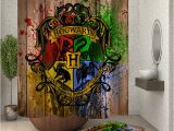 Harry Potter Bath Rug 2pcs Harry Potter Gryffindor Cosplay Bathroom Shower Curtain Cartoon Bath Mat
