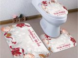 Home and Garden Bath Rugs Home & Garden Bath Bathroom Mats Set 3pcs Father Christmas