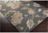 Home Decorators Collection Calypso area Rug Surya Calypso 8 X 11 Wool Charcoal Indoor Floral/botanical area …