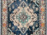 Home Depot Navy Blue Rug Monaco Moses Navy Light Blue 6 Ft 7 Inch X 9 Ft 2 Inch