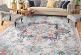 Home Goods area Rugs 8 X 10 Medallion Distressed area Rugs 8 X 10 Feet Vintage Persian Rug Colorful oriental Living Room Rug Carpet Machine Washable soft Rugs for Living Room …