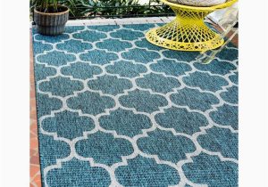 Indoor Outdoor area Rug Home Depot Unique Loom Outdoor Trellis Teal 7′ 0 X 10′ 0 area Rug 3129044 …