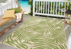 Indoor Outdoor area Rugs On Sale Mainstays Palms Tufted Floral Outdoor Rug, Green and Beige, 5’x7′
