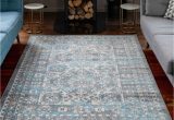 Inexpensive oriental Style area Rugs Gray Blue Traditional oriental Style Medallion Living Room Carpet Rug Antique Distressed Persian Style Affordable area Rugs 6’3″ X 9’2″