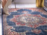 Isanotski Brown Blue area Rug Dulin Persian Inspired Navy Blue area Rug