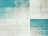 Ivory and Teal area Rugs Dunya Ivory Teal Blue Abstract area Rug Carpet Modern area Rugs Contemporary Trendy area Rug … 7 X 10 200cm X 290cm