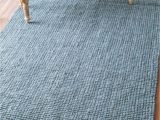Jute and Blue Rug 5 X 7 6