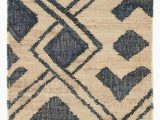 Jute and Blue Rug Zinnia Blue Woven Jute Rug