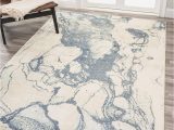 Kaia Gray Watercolors area Rug Jonathan Y Marmo Abstract Marbled Modern Blue/cream 4 Ft. X 6 Ft …
