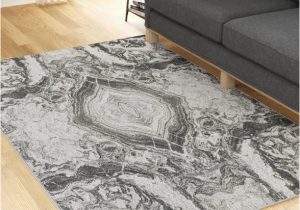 Kaia Gray Watercolors area Rug Mayview Darrow Abstract Gray Marble Rug, 8′ X 10′