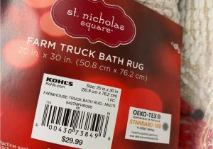 Kohls Christmas Bath Rugs Nwt St Nicholas Square Christmas Bath Rug Mat Farm Truck 20 X 30