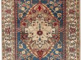 Large area Rug with Fringe Safavieh Kashan Collection Traditional oriental Medallion Fringe area Rug 3 3" X 4 10" Ivory Blue