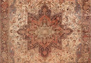 Large area Rugs 12 X 15 Antique Geometric Heriz Serapi Rug Hand Knotted Living Room Carpet 12×15