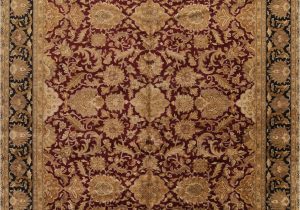 Large area Rugs 12 X 18 Floral Burgundy Agra oriental Hand Knotted area Rug Wool 12×18