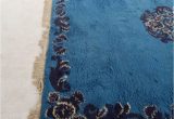Large Blue Wool Rug Moroccan Berber Vintage Blue Wool Rug