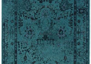 Large Blue Wool Rug Teal Blue Overdyed Style area Rug with Ikea oriental