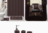 Large Brown Bathroom Rugs 22 Piece Bath Accessory Set Beverly Chocolate Brown Bathroom Rug Set Shower Curtain & Accessories