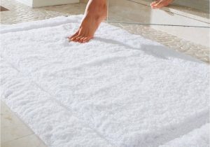 Large Cotton Bath Rug Resort Skid Resistant Bath Rug