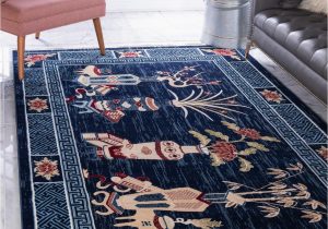 Large Navy Blue area Rug Pao tou Navy Blue 9×12 area Rug In 2020