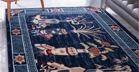 Large Navy Blue Rug Pao tou Navy Blue 9×12 area Rug In 2020