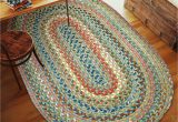 Large Oval Braided area Rugs Super area Rugs Gemstone Textured Braided Rug Indoor/outdoor Rug Colorful Kitchen Carpet, Peridot 2′ X 3′