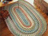 Large Oval Braided area Rugs Super area Rugs Gemstone Textured Braided Rug Indoor/outdoor Rug Colorful Kitchen Carpet, Peridot 2′ X 3′