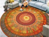 Large Round area Rugs for Sale Round Retro Carpet Persian Rugs Bedroom Large Morocco area Rug for Living Room Anti-slip Baby Room Kidsroom Carpet Office Mat