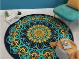 Large Round area Rugs for Sale Shiny Large Round Carpet for Living Room Bohemian Blue Green Floral Printed Non-slip Floor Mats Bedroom area Rugs Parlor Carpets – Aliexpress Home & Garden