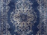 Large Round Blue Rug Dara Rugs 3931 Dark Blue oriental 5 X 7 area Rug Carpet New