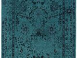 Large Round Blue Rug Teal Blue Overdyed Style area Rug with Ikea oriental