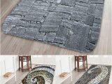 Large Square Bath Rug Dresslily Stone Printed Water Absorption area Mat
