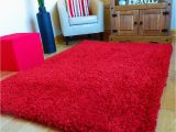 Large Thick soft area Rugs New Red Extra Thick Heavy Chunky 6cm Pile soft Luxurious Shaggy Modern area Bedroom Hall Rug Runner Mat Small Xx Large 120 X 170 Cms 4 X 5 6"
