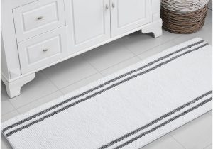 Large White Bathroom Rugs Stripe Noodle Bath Rug Collection In 2020