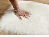 Large White Faux Fur area Rug Artificial Wool area Rug for Living Room Carpets Fluffy Faux Fur Rugs White Rug Carpet Kids Bedroom Washable Home Textile