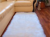 Large White Fluffy area Rug Premium Faux Sheepskin Fur Rug White 2 3×5 Feet Best Extra Long Shag Pile Carpet for Bedroom Floor sofa soft Fur area Rug