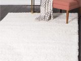 Large White Fluffy area Rug Unique Loom solo solid Shag Collection Modern Plush Snow White Cream area Rug 5 0 X 8 0
