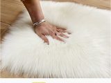Large White Fur area Rug Artificial Wool area Rug for Living Room Carpets Fluffy Faux Fur Rugs White Rug Carpet Kids Bedroom Washable Home Textile
