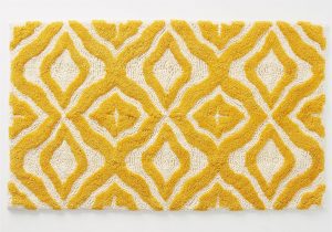 Large Yellow Bathroom Rugs Anthropologie Cabello Geo Tufted Bath Mat Size