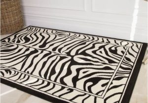 Large Zebra Print area Rugs Black White Animal Zebra Print Rug – Milan
